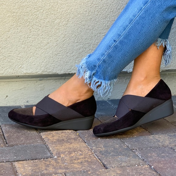 Texas Brown Goring Wide Fit Straps Wedge Pump - Picture 6 of 8